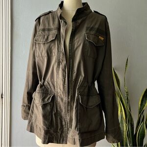 Military Jacket With Patches•Sz L